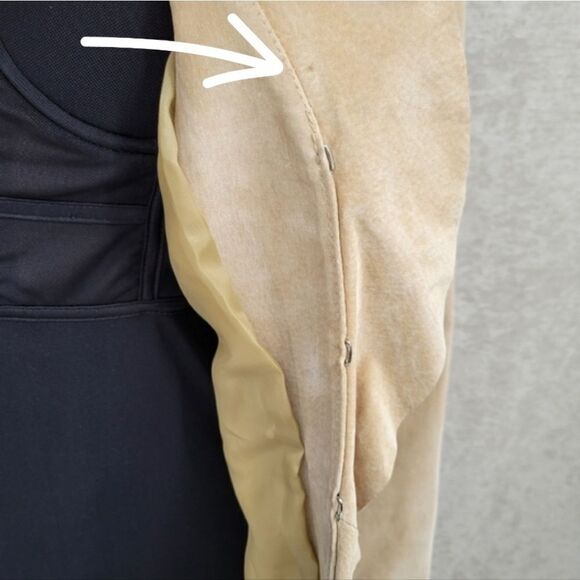 Boston Proper 90s Y2k Tan Suede Leather Trench Long Duster Jacket Boho Western - Picture 16 of 16